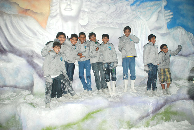 Fun at Snow world