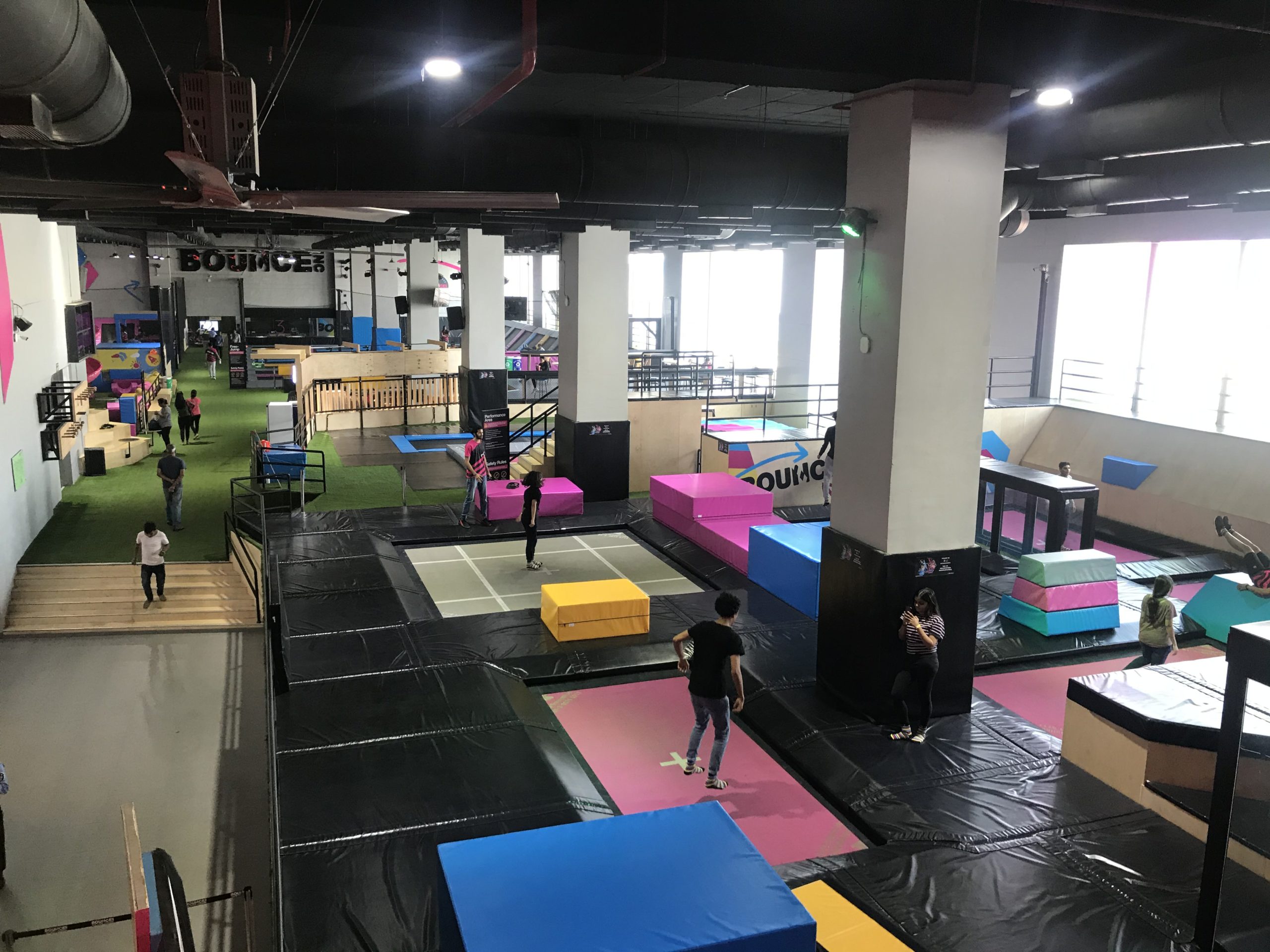 Trampoline park at Bounce