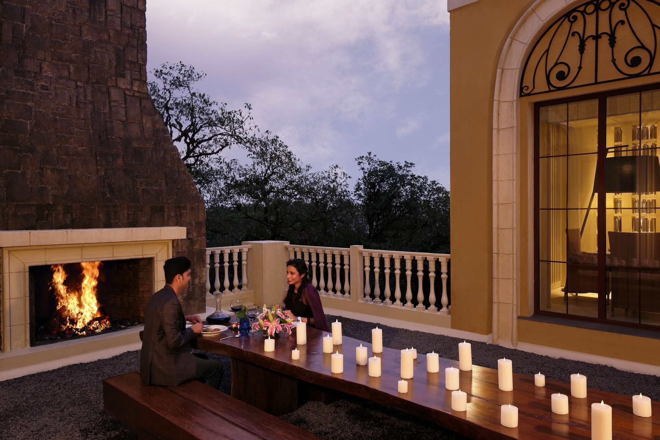 Fireplace at Le Méridien Resort 