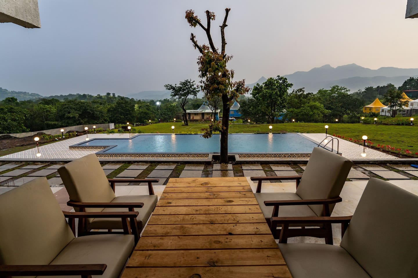 Poolside View of Leisurely By The Foothills